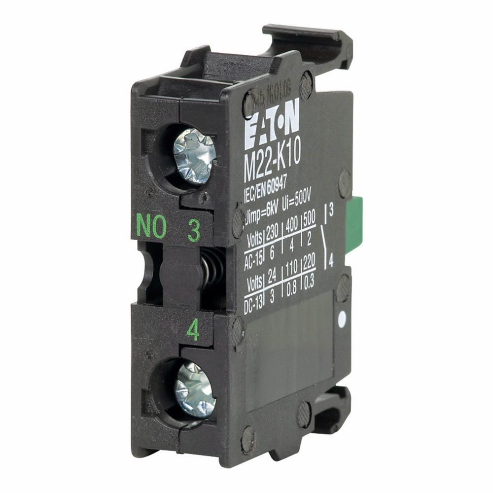 Eaton M22-K10 Contact Block N.O SPST Screw 6A 500VAC 220VDC 